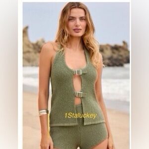 Anthropologie Sweater Halter Tank Top size Large